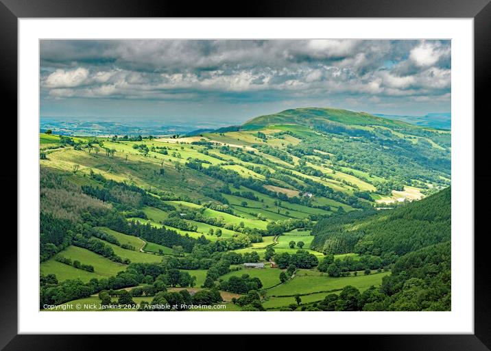 Duffryn Crawnon Valley Brecon Beacons south wales Framed Mounted Print by Nick Jenkins