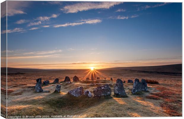 Down Tor Sunrise Canvas Print by Bruce Little