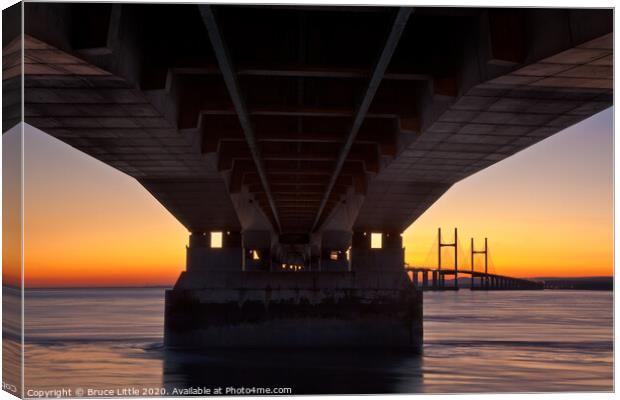 Under The Second Severn Crossing Canvas Print by Bruce Little