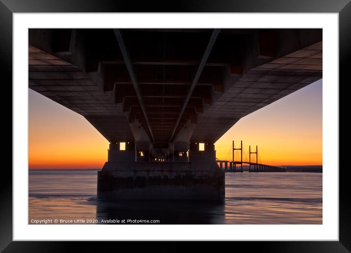 Under The Second Severn Crossing Framed Mounted Print by Bruce Little