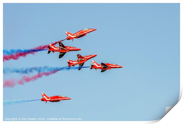 Thrilling Red Arrows Air Show Print by Don Nealon