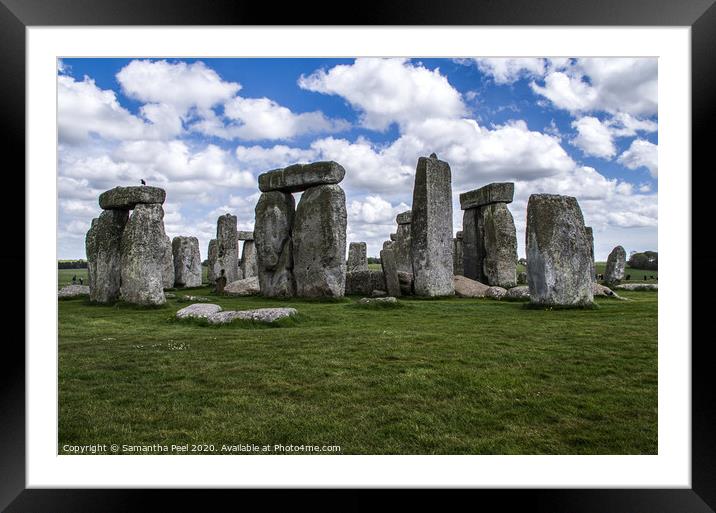 Stonehenge Framed Mounted Print by Samantha Peel