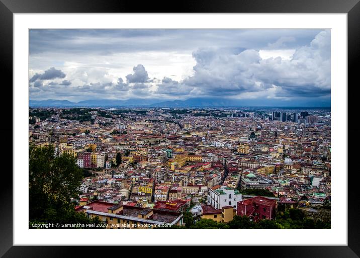 City of Naples Framed Mounted Print by Samantha Peel