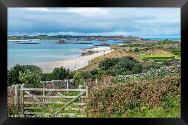 A View from St Martins across to Tresco Scillies Framed Print by Nick Jenkins