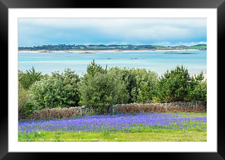 View from St Martins to Tresco Scilly Isles Framed Mounted Print by Nick Jenkins