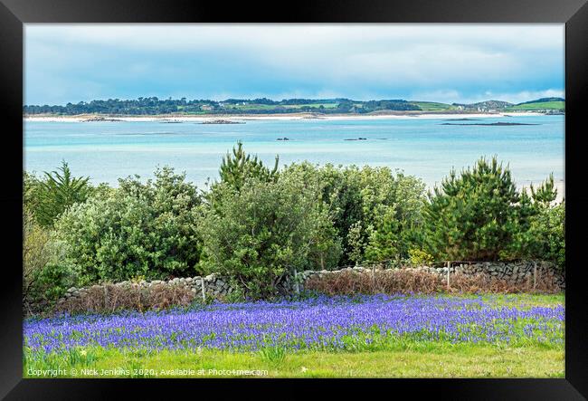 View from St Martins to Tresco Scilly Isles Framed Print by Nick Jenkins