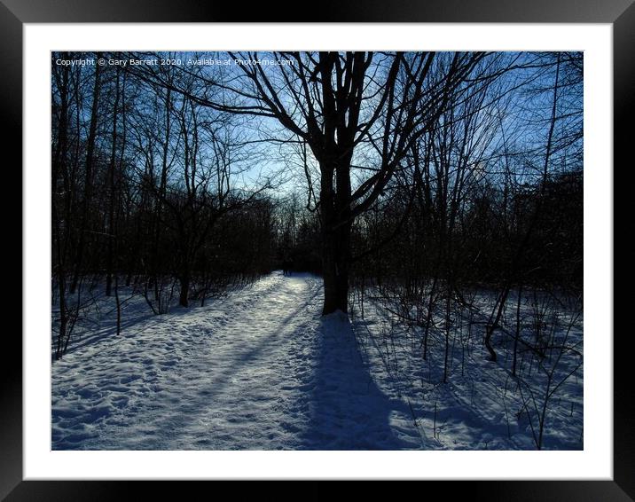 The Long Shadows of Winter Framed Mounted Print by Gary Barratt