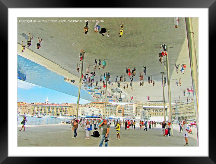 Mirror Ceiling. Marseilles, France. Framed Mounted Print by Laurence Tobin