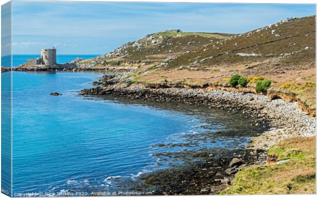 Cromwell's Castle off Tresco in the Scillies Canvas Print by Nick Jenkins