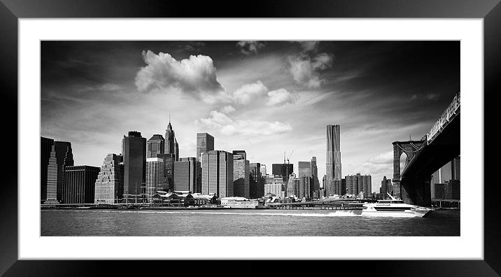 East River to Manhattan Framed Mounted Print by peter tachauer