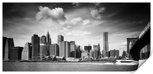 East River to Manhattan Print by peter tachauer