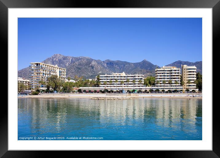 Resort City of Marbella in Spain Framed Mounted Print by Artur Bogacki