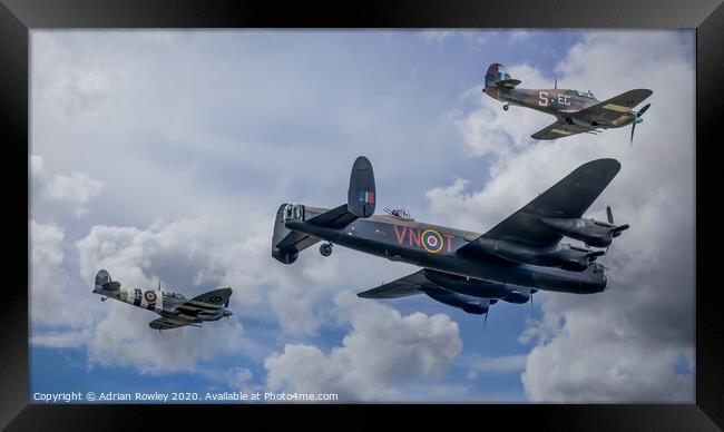 Battle of Britain Memorial Flypast, Biggin Hill Framed Print by Adrian Rowley