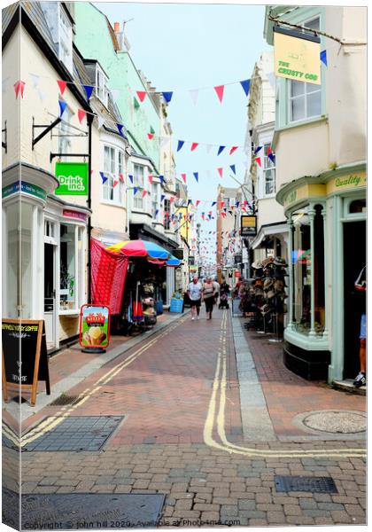 St. Alban street at Weymouth in Dorset. Canvas Print by john hill