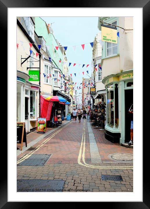 St. Alban street at Weymouth in Dorset. Framed Mounted Print by john hill