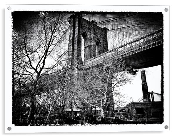 Brooklyn Bridge Acrylic by peter tachauer
