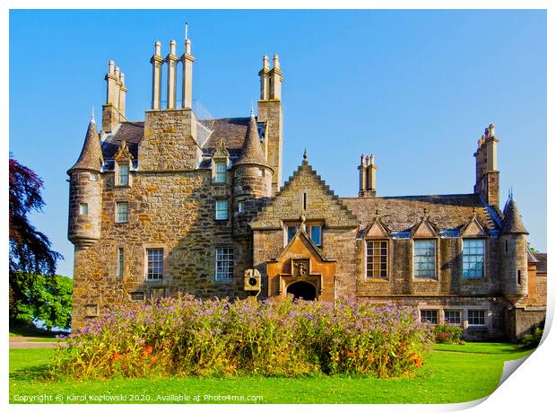 Lauriston Castle Print by Karol Kozlowski