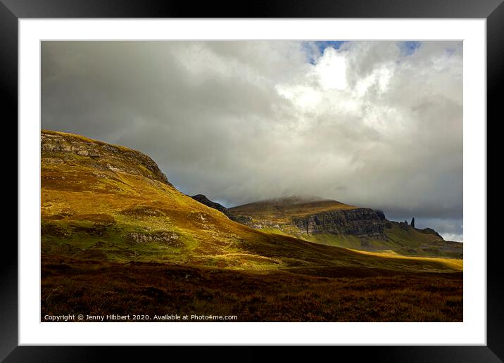 Old Man of Storr in the distance Framed Mounted Print by Jenny Hibbert