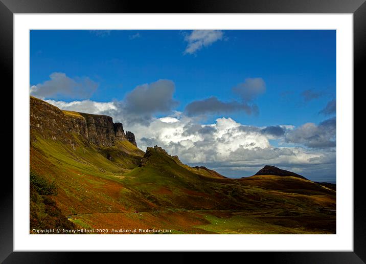 Quiraing on a sunny afternoon Framed Mounted Print by Jenny Hibbert