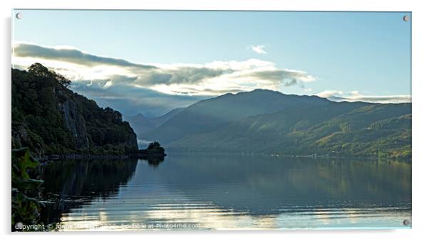 Loch Duich early morning Acrylic by Jenny Hibbert