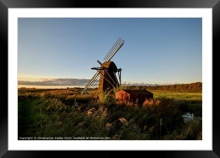 Herringfleet Windmill Framed Mounted Print by Christopher Keeley