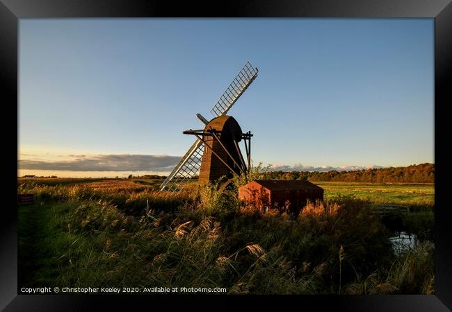Herringfleet Windmill Framed Print by Christopher Keeley