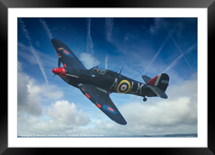 RAF Hurricane  Framed Mounted Print by Richard Ashbee