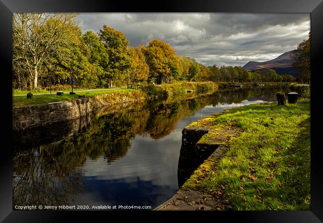 Corpach Caledonian canal with Ben Nevis Framed Print by Jenny Hibbert