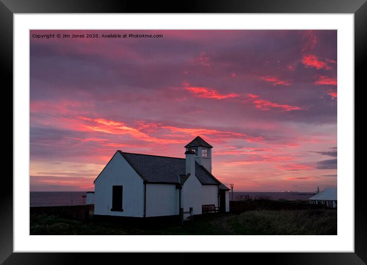 October sunrise over the Watchtower Framed Mounted Print by Jim Jones