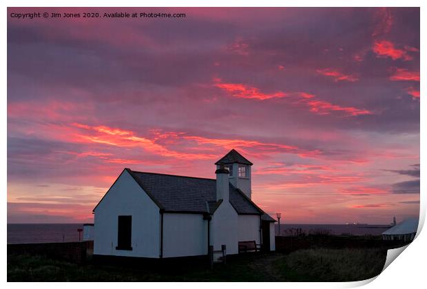 October sunrise over the Watchtower Print by Jim Jones