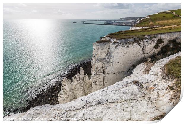 White Cliffs of Dover Print by Ernie Jordan