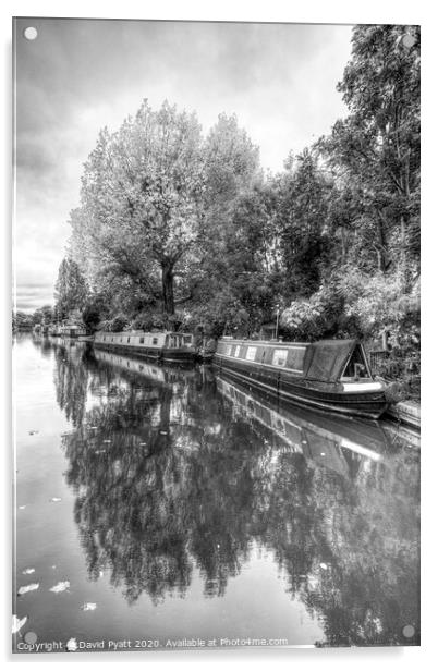 Narrow Boats Grand Union Canal  Acrylic by David Pyatt