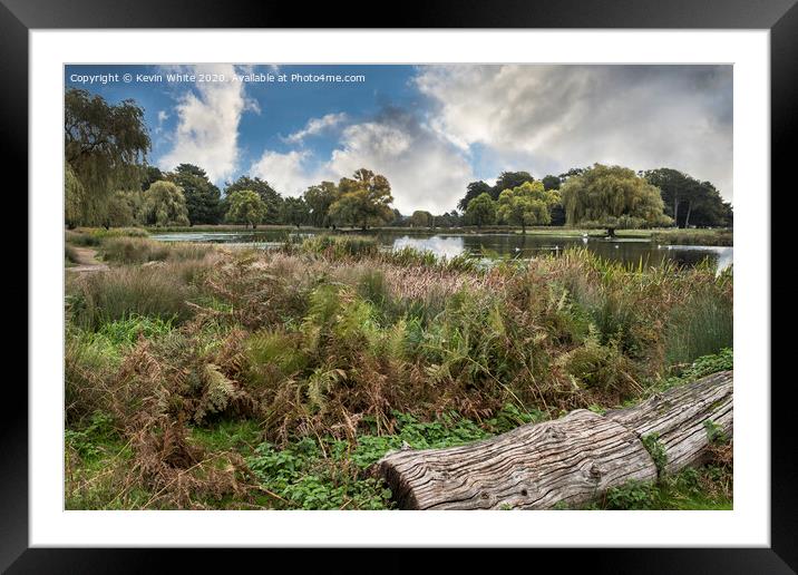 Walk around the pond Framed Mounted Print by Kevin White