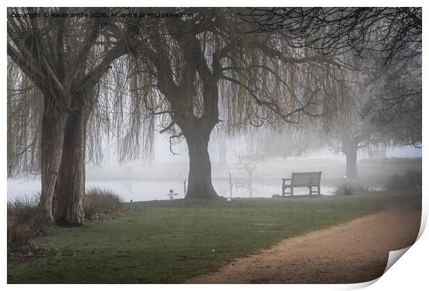 Cold misty morning Print by Kevin White