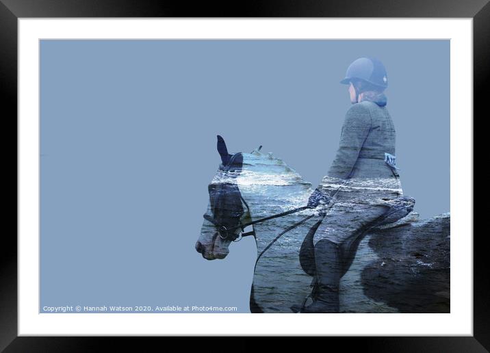 Horse Tidal Wave Framed Mounted Print by Hannah Watson