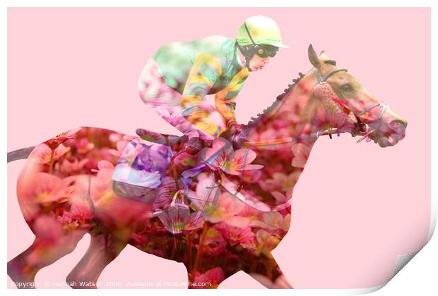 Horse Flowers Bloom Print by Hannah Watson