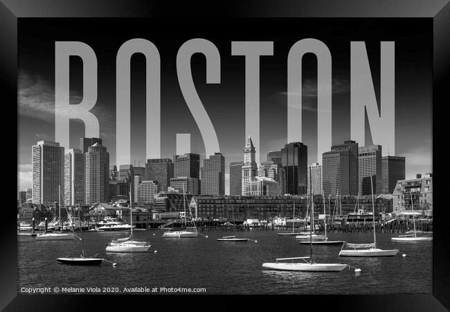 BOSTON Skyline Framed Print by Melanie Viola