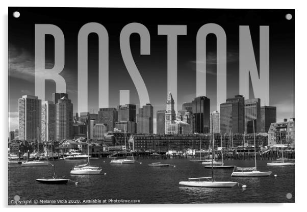 BOSTON Skyline Acrylic by Melanie Viola