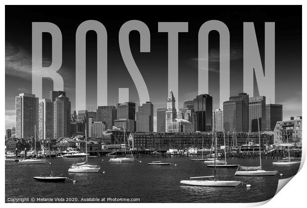 BOSTON Skyline Print by Melanie Viola