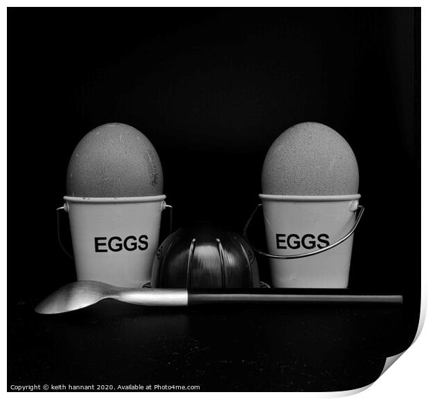 Breakfast eggs and coffee Print by keith hannant