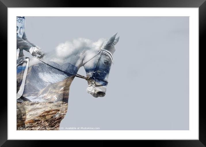 Cloudy Sky Horse Framed Mounted Print by Hannah Watson
