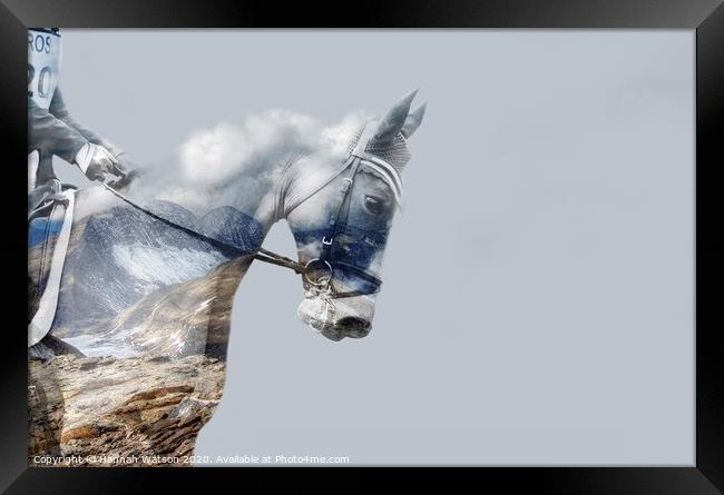 Cloudy Sky Horse Framed Print by Hannah Watson