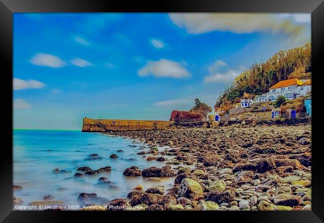 Babbacombe beach ,in Devon. Framed Print by Ian Stone