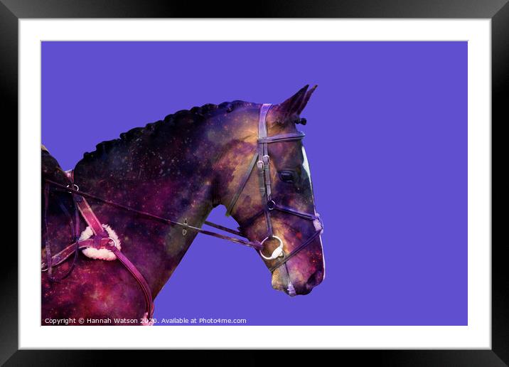 Horse Space Nebula Framed Mounted Print by Hannah Watson