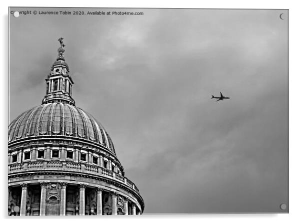 Flight over St Pauls Cathedral Acrylic by Laurence Tobin