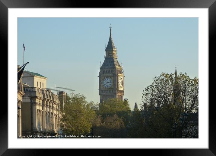 Big Ben  at 15:10 Framed Mounted Print by Ursula Keene