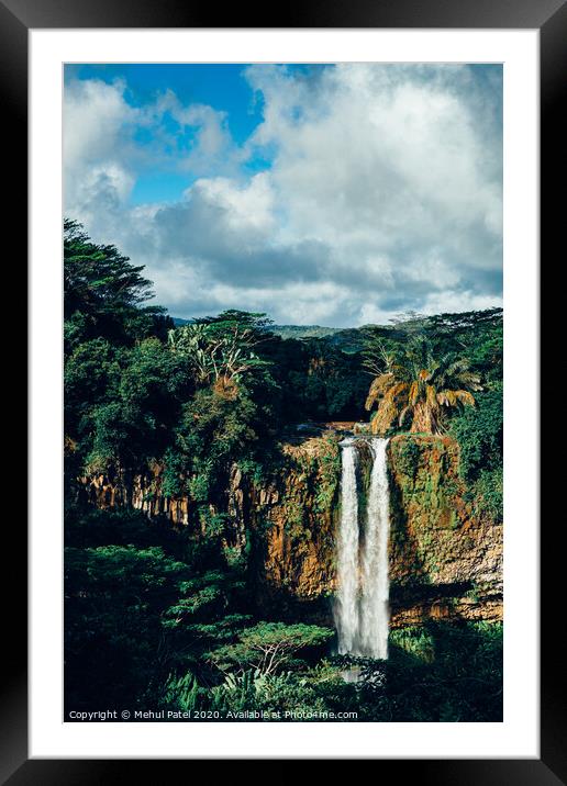 Chamarel Waterfalls, Black River Gorges National Park, Chamarel, Mauritius Framed Mounted Print by Mehul Patel