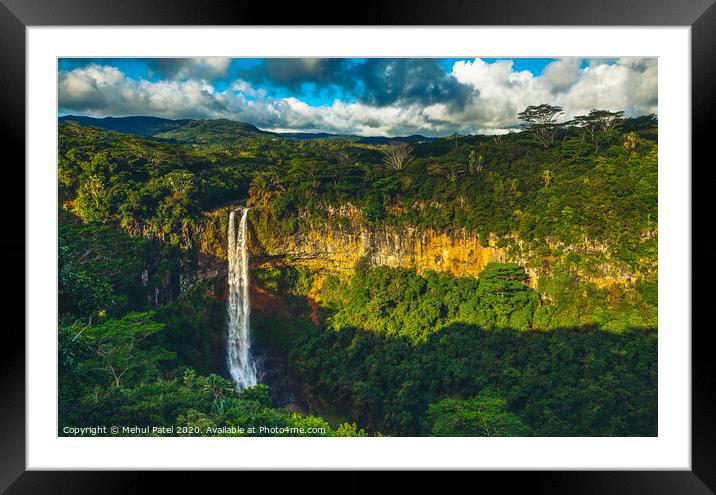 Chamarel Waterfalls, Black River Gorges National Park, Chamarel, Mauritius Framed Mounted Print by Mehul Patel