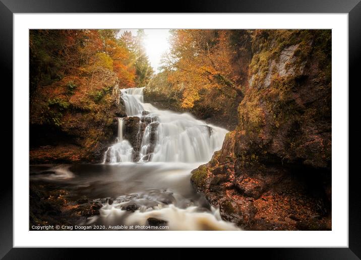 Reekie Linn Waterfall Framed Mounted Print by Craig Doogan