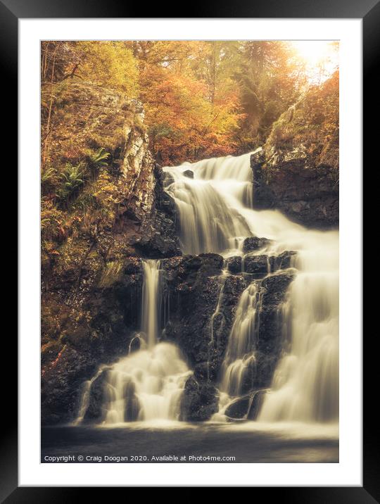 Reekie Linn Waterfall Framed Mounted Print by Craig Doogan